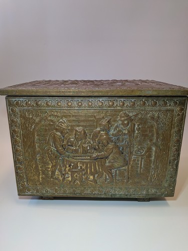 Antique brass coal - brass, scuttle