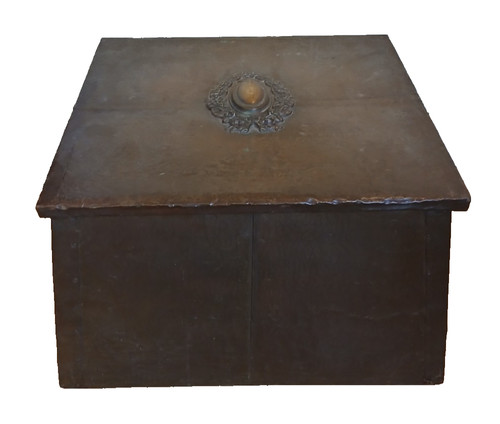 Vintage brass wood scuttle - brass,