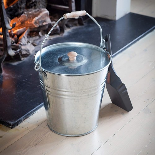 Metal bucket fireside coal - metal,