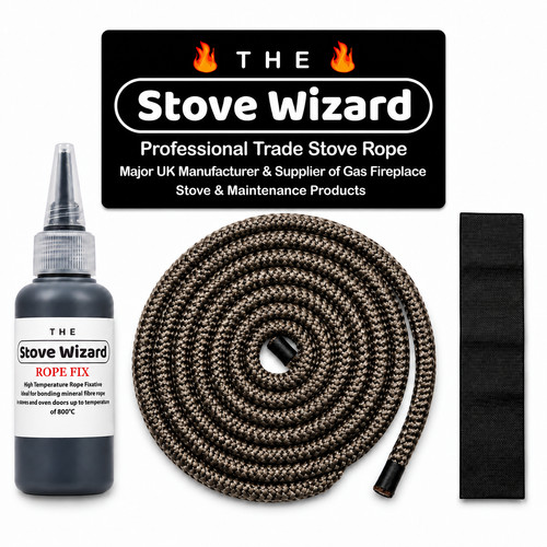 Black stove rope - stove, 2.5m