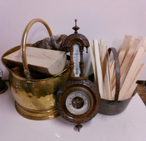 Vintage brass logs - ,