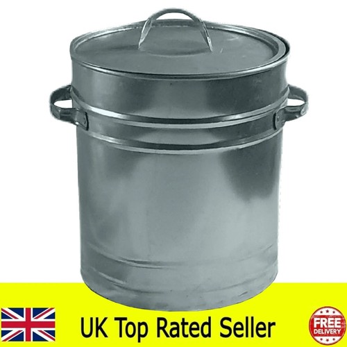 Metal ash bucket - metal, fireside