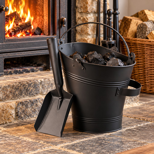 Fireplace metal coal - metal, bucket