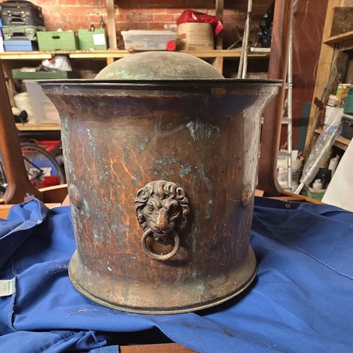 Vintage lion handled copper - lion,