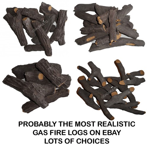 Gas fire coals - coals, logs