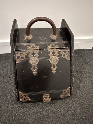 Antique victorian wooden coal - antique,