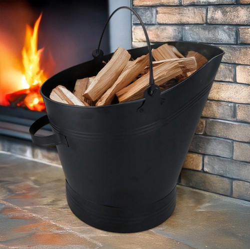 Black coal bucket fireside - bucket,