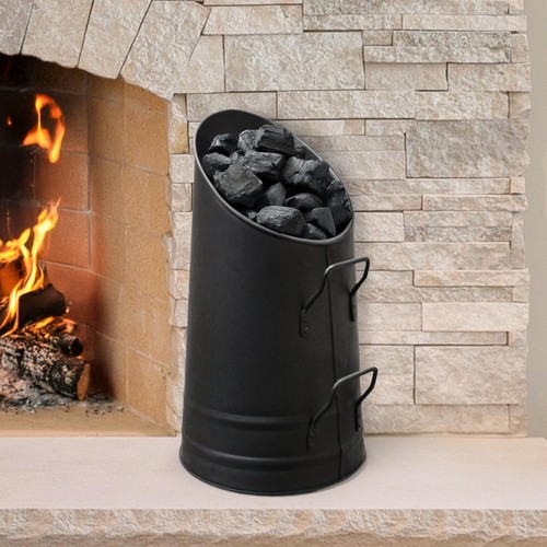 Black coal bucket - bucket, fireside