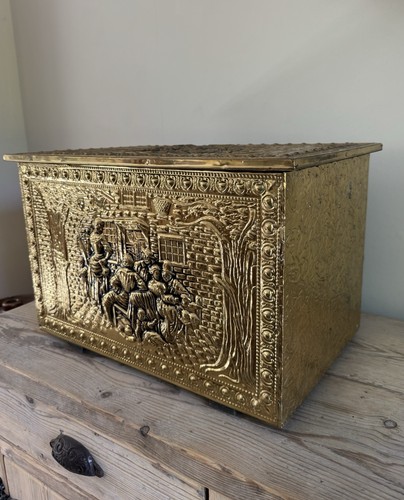 Vintage brass clad wood - vintage,