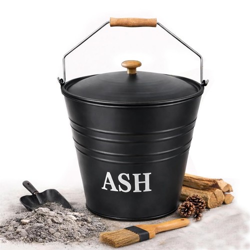 12l ash bucket with - with, lid