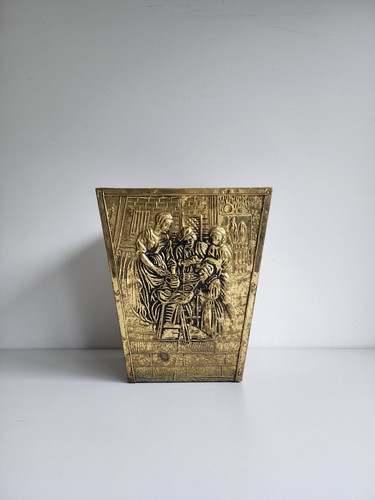 1950s brass square coal - square, paper