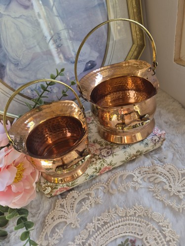 Pair vintage hammered - pair,